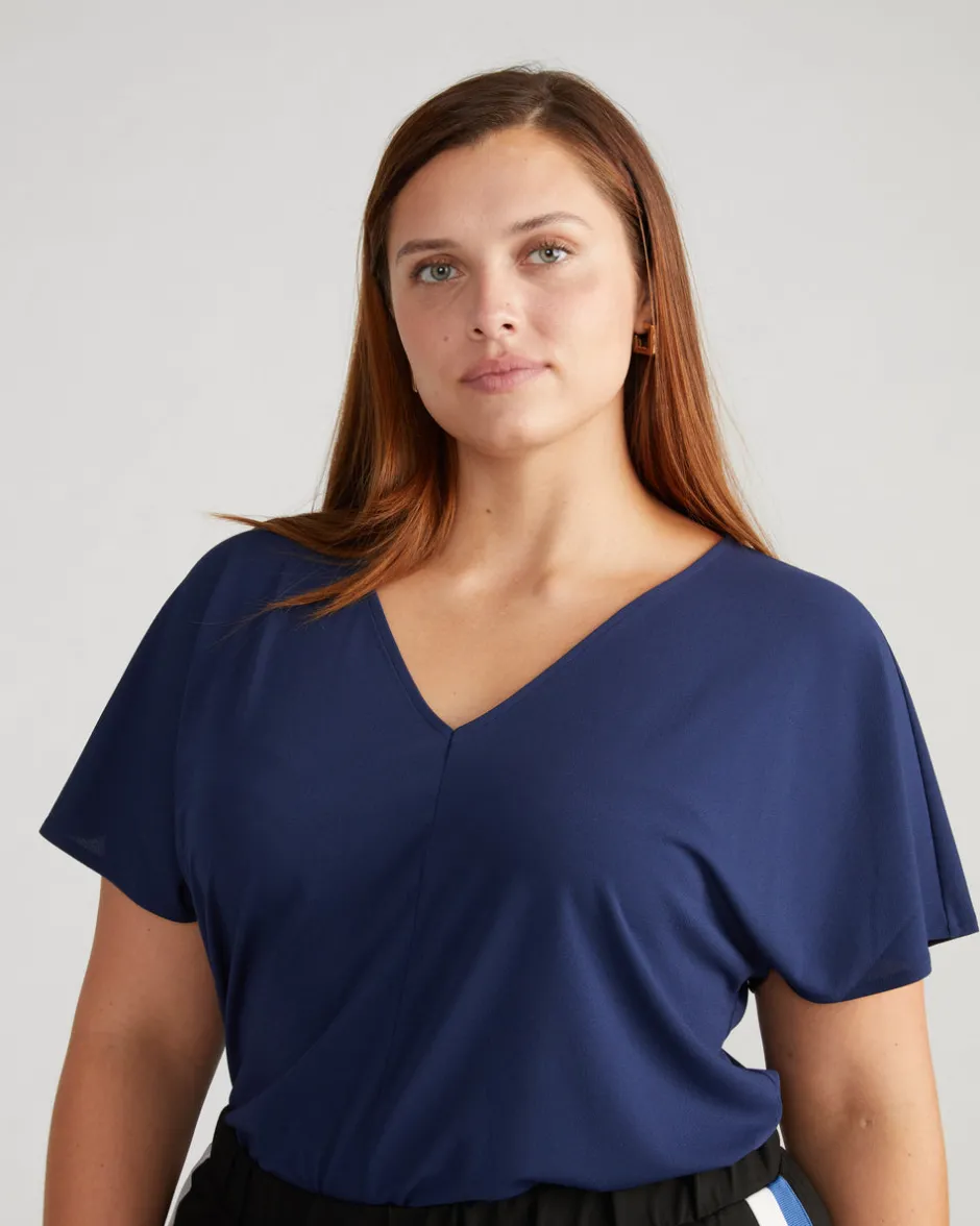 Universal Standard Lansbury Crepe Jersey Blouse
