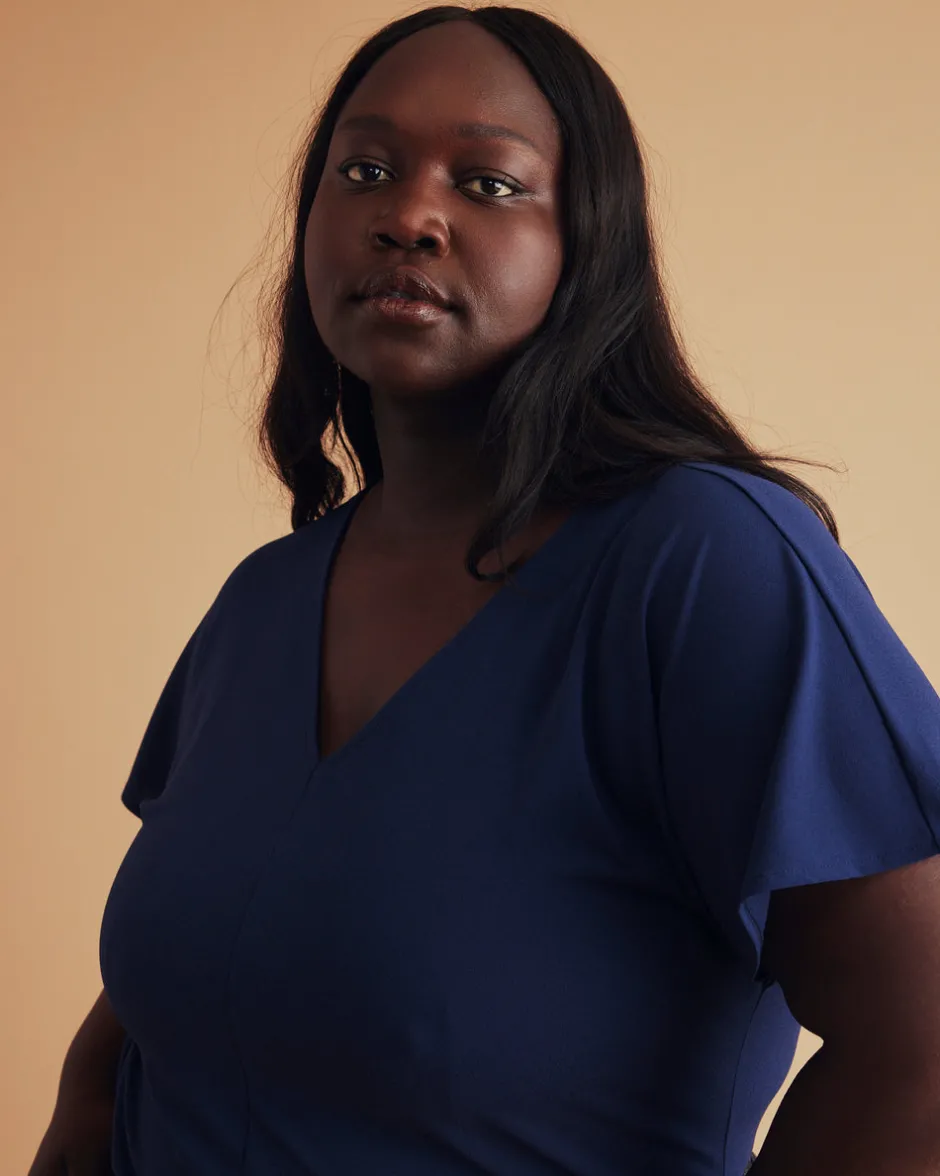 Universal Standard Lansbury Crepe Jersey Blouse