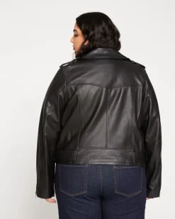 Universal Standard Leeron Leather Moto Jacket