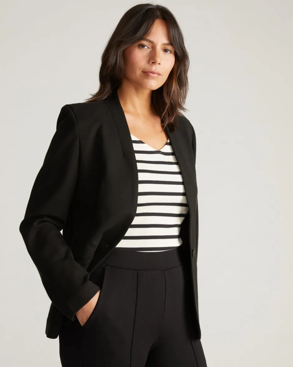 Universal Standard Lennox Collarless Ponte Blazer