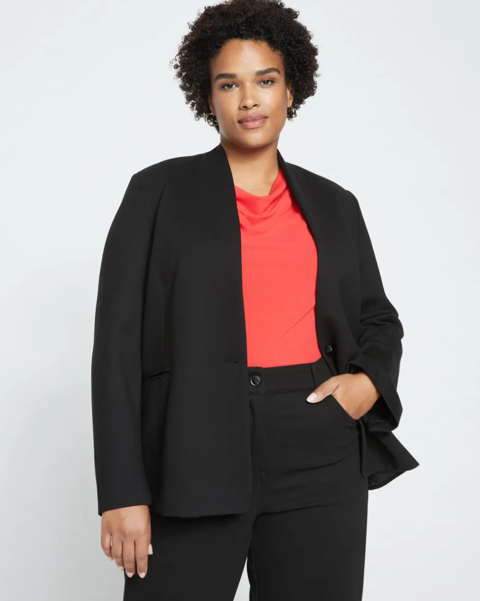 Universal Standard Lennox Collarless Ponte Blazer