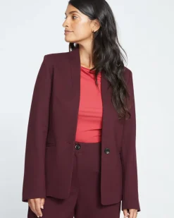 Universal Standard Lennox Collarless Ponte Blazer