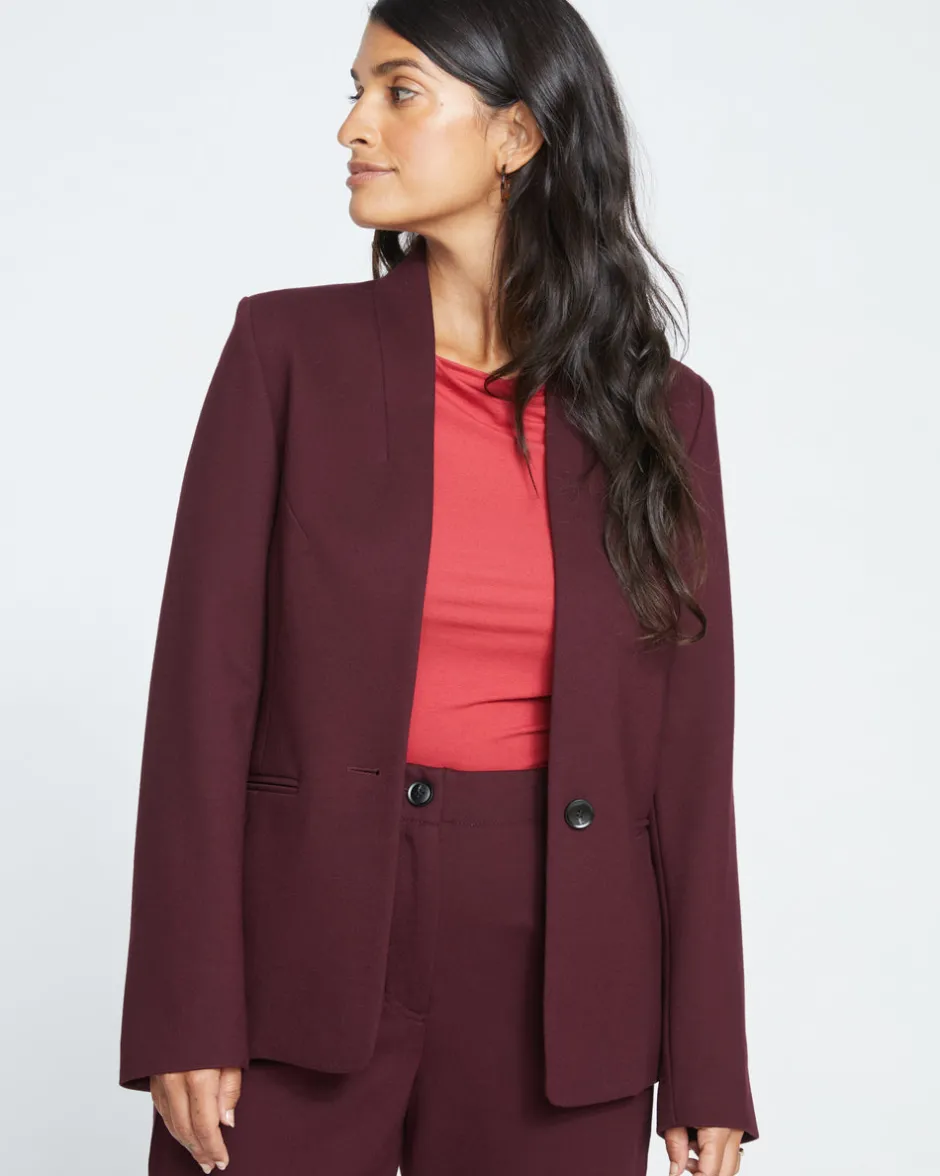 Universal Standard Lennox Collarless Ponte Blazer