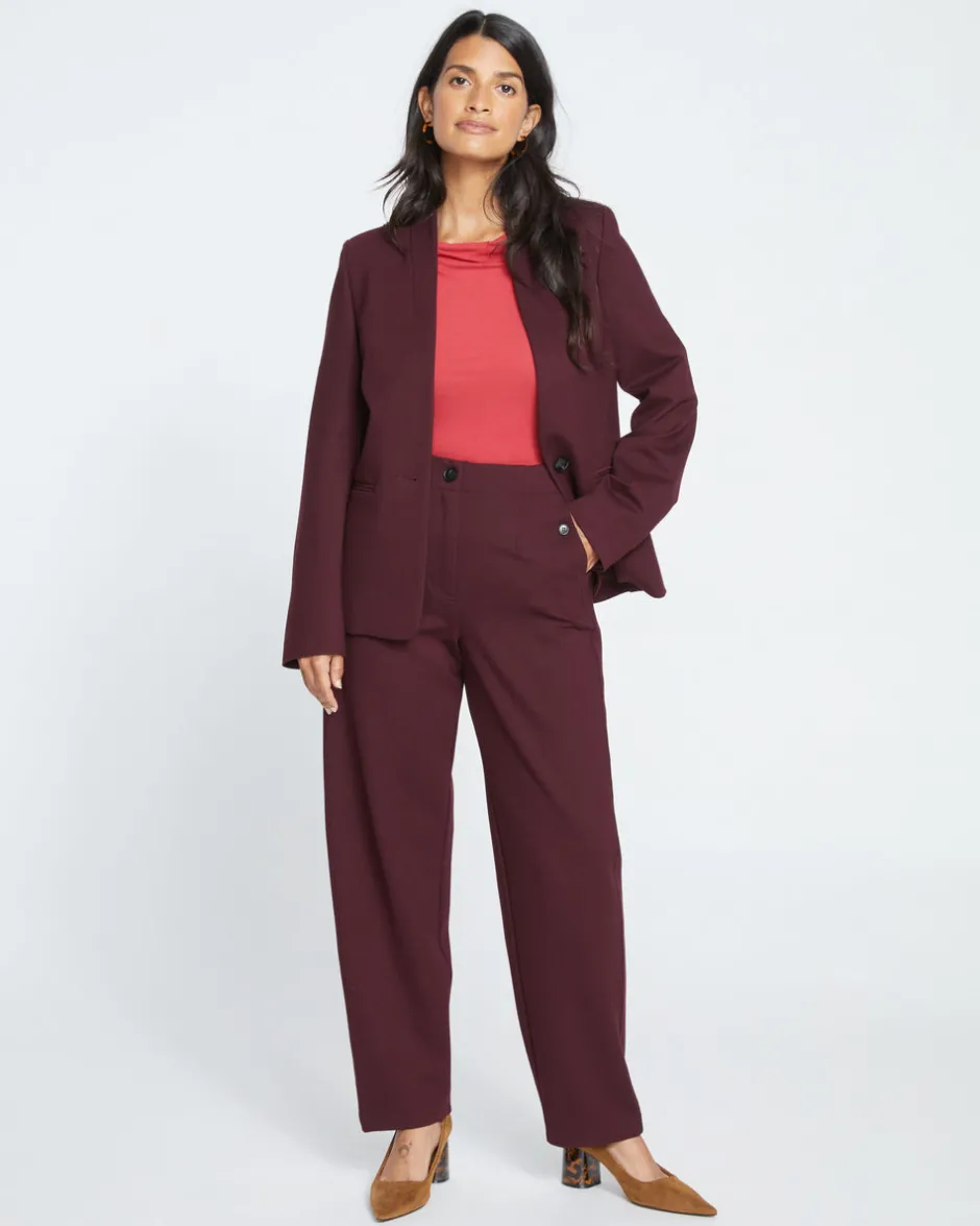 Universal Standard Lennox Collarless Ponte Blazer