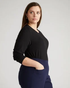 Universal Standard Light-As-Air Long Sleeve Crew Neck Tee