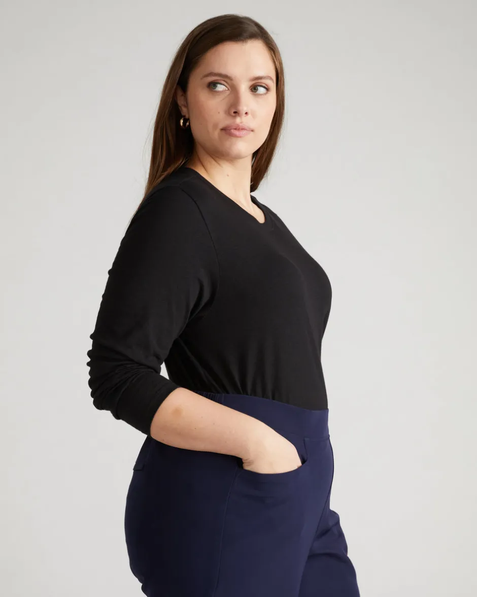 Universal Standard Light-As-Air Long Sleeve Crew Neck Tee