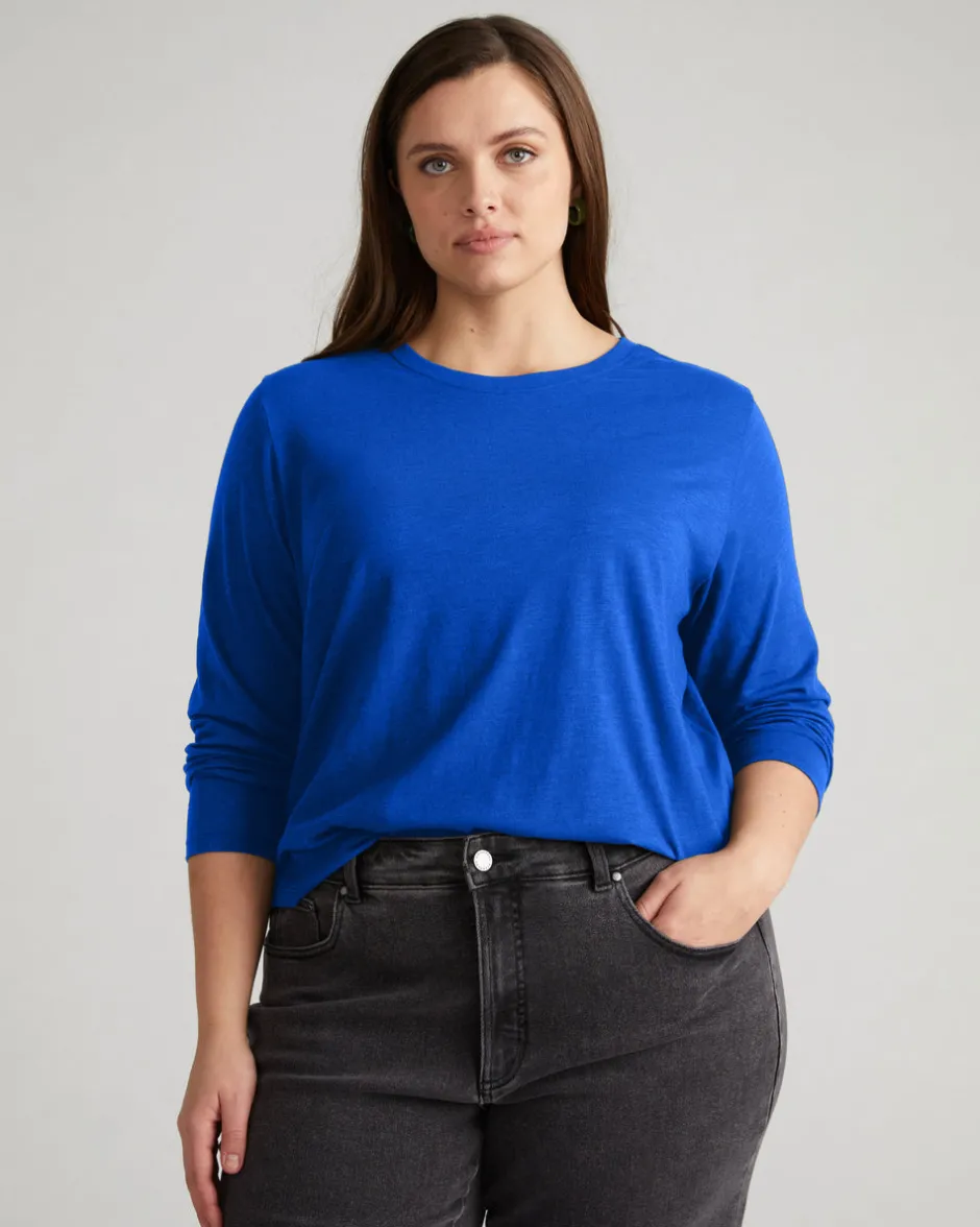Universal Standard Light-As-Air Long Sleeve Crew Neck Tee