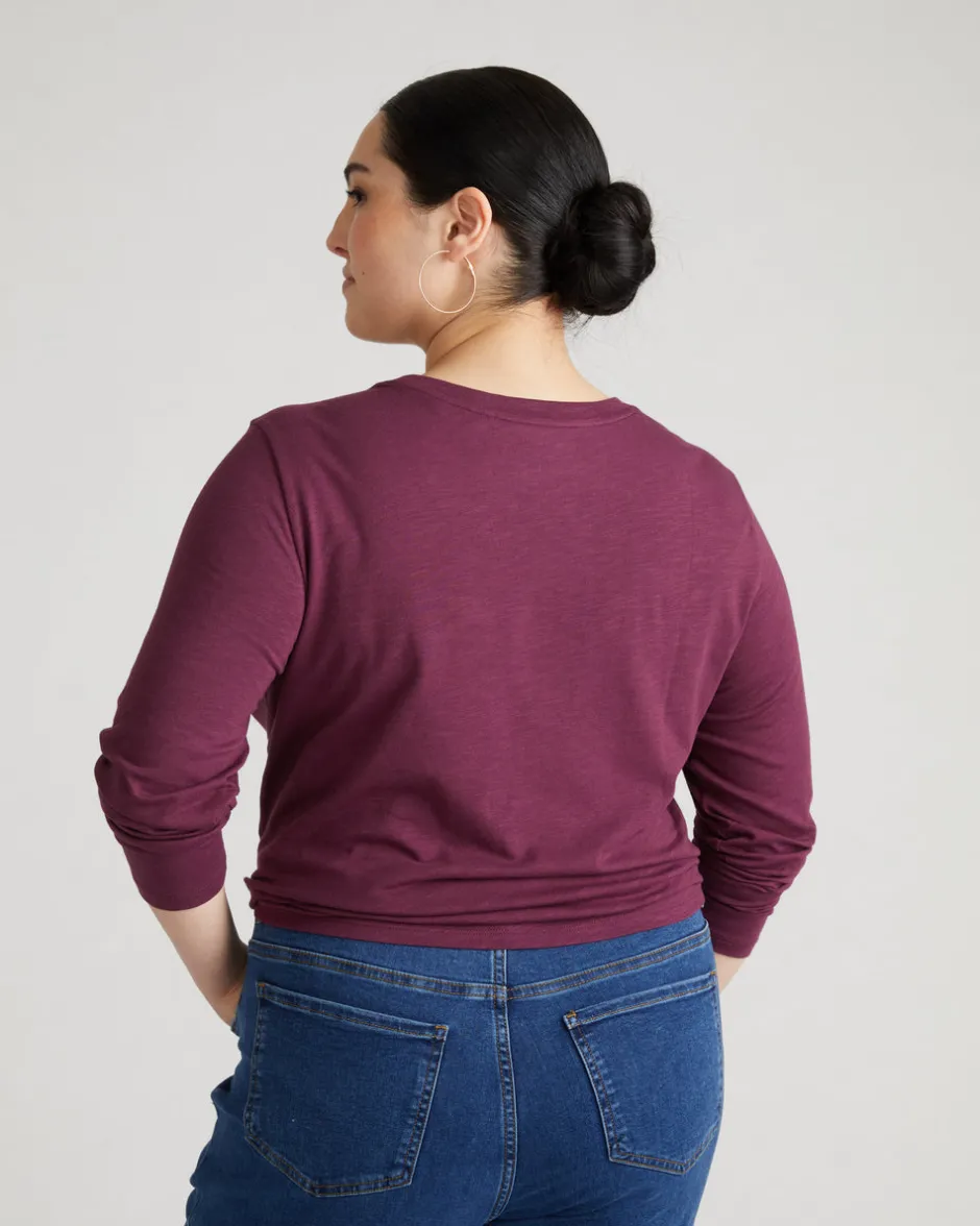 Universal Standard Light-As-Air Long Sleeve Crew Neck Tee
