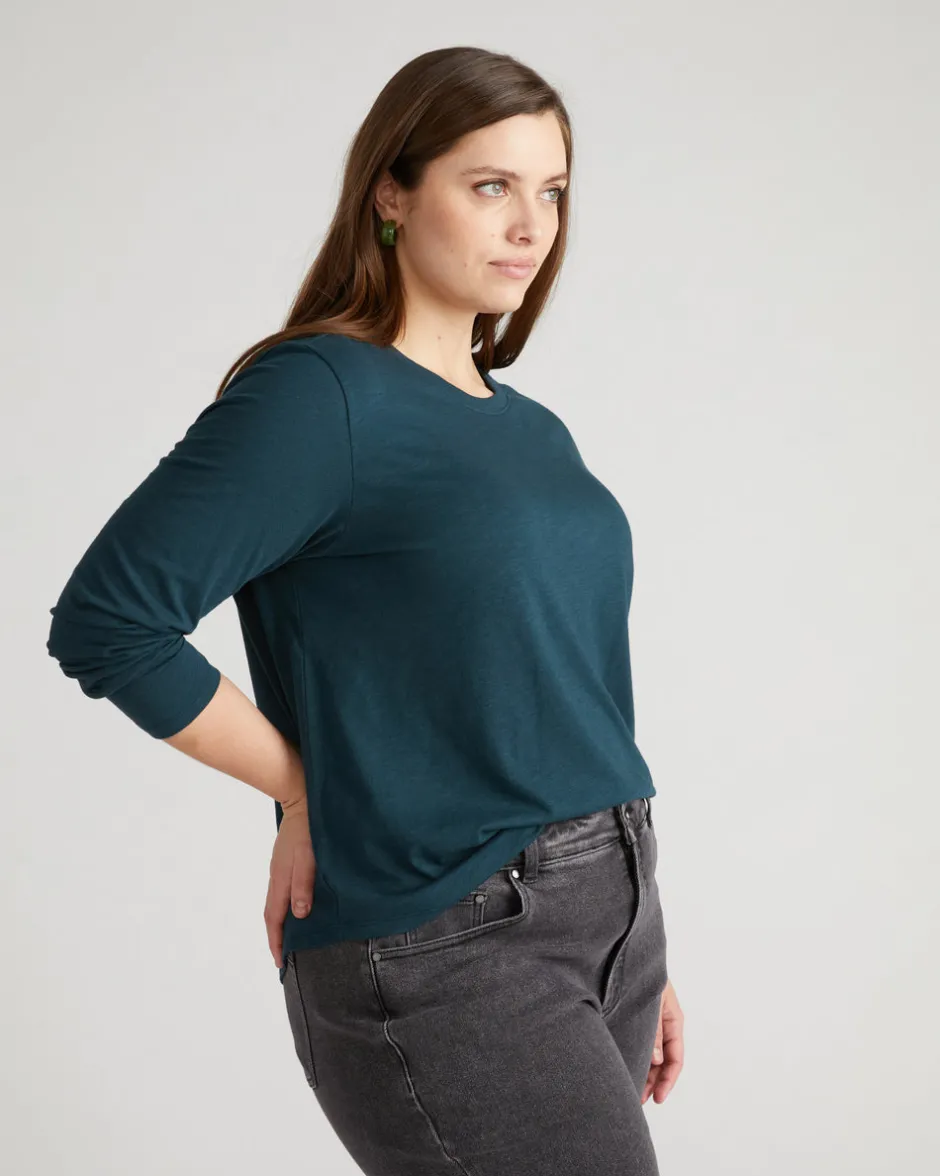Universal Standard Light-As-Air Long Sleeve Crew Neck Tee