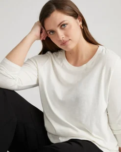 Universal Standard Light-As-Air Long Sleeve Crew Neck Tee
