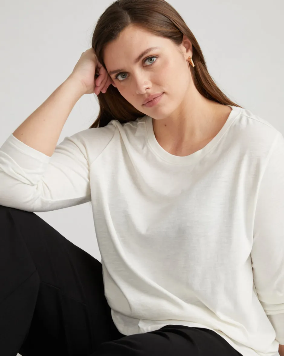 Universal Standard Light-As-Air Long Sleeve Crew Neck Tee