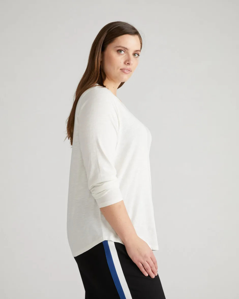 Universal Standard Light-As-Air Long Sleeve Crew Neck Tee
