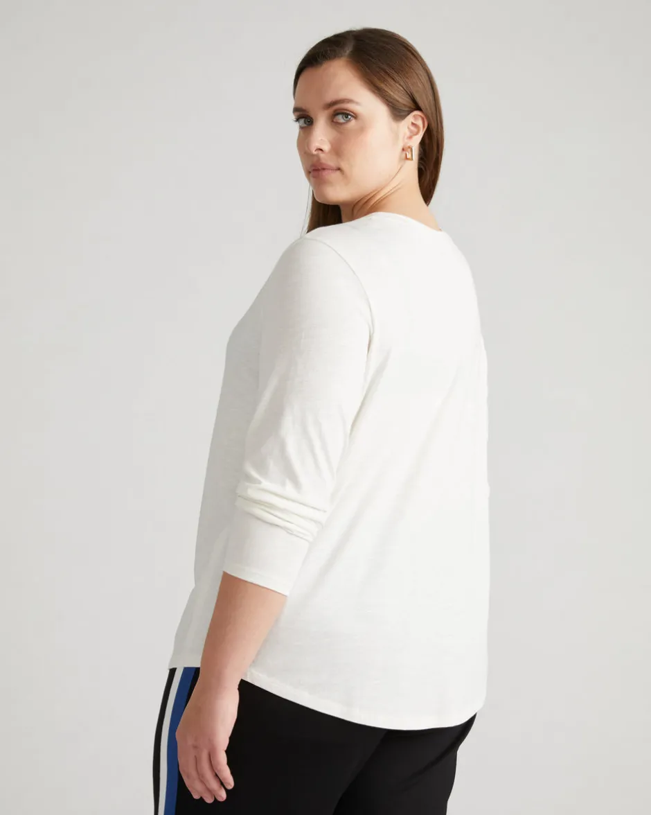 Universal Standard Light-As-Air Long Sleeve Crew Neck Tee