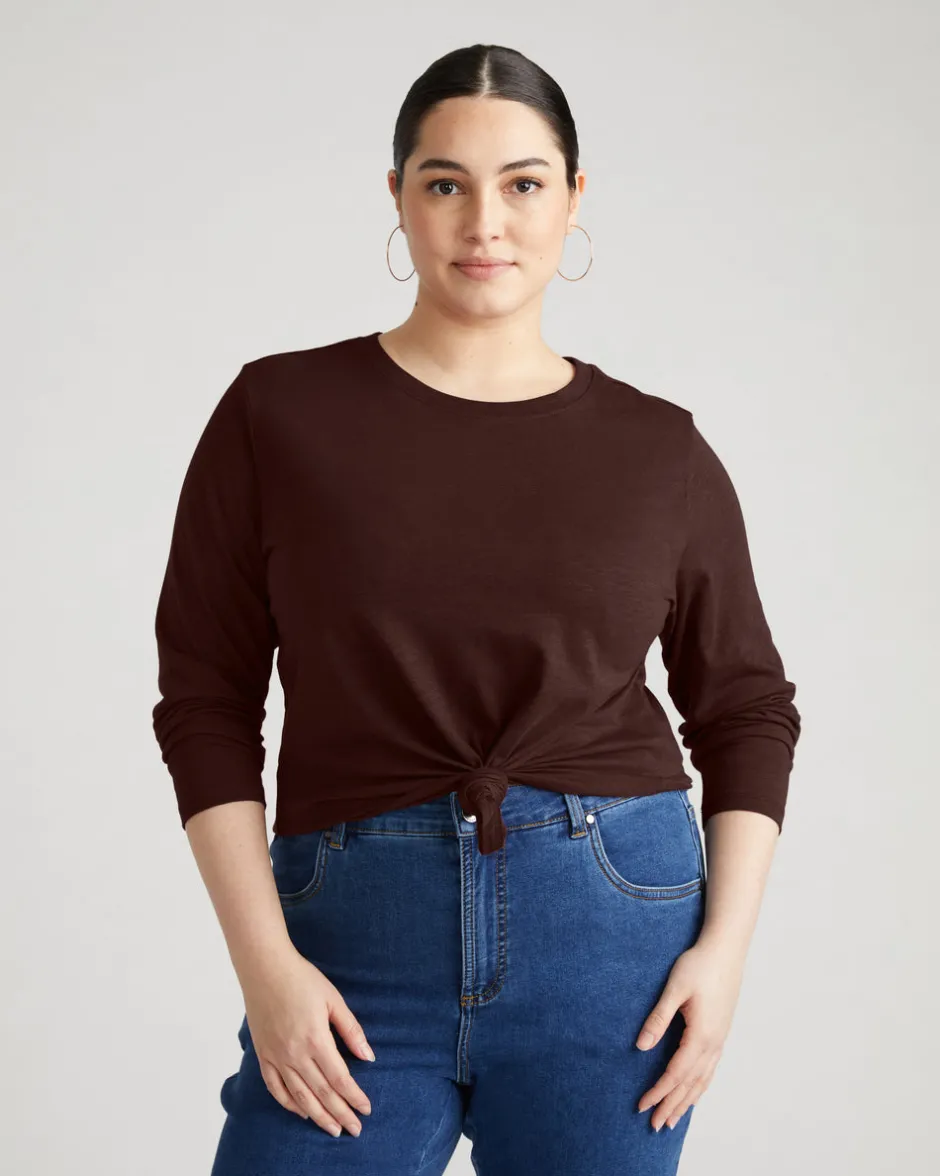 Universal Standard Light-As-Air Long Sleeve Crew Neck Tee