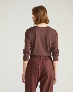 Universal Standard Light-As-Air Long Sleeve V Neck Tee