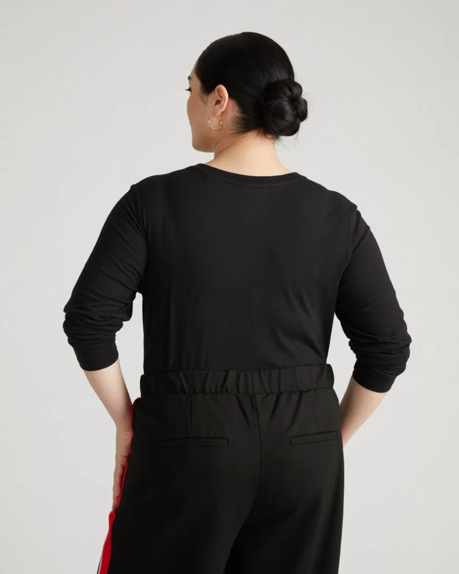 Universal Standard Light-As-Air Long Sleeve V Neck Tee