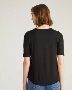 Universal Standard Lily Liquid Jersey Crew Neck Stovepipe Tee
