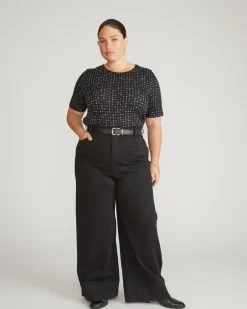 Universal Standard Lily Liquid Jersey Crew Neck Stovepipe Tee