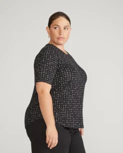 Universal Standard Lily Liquid Jersey Crew Neck Stovepipe Tee