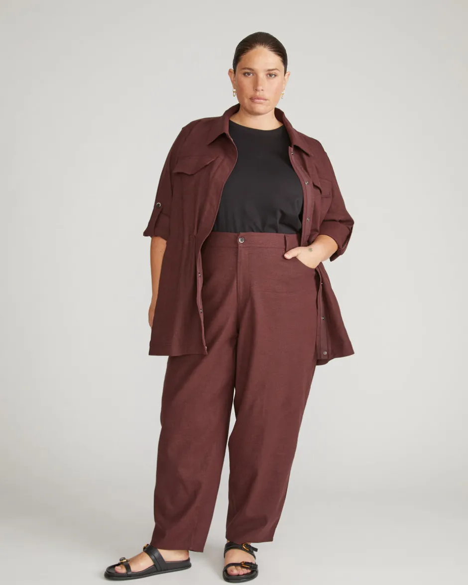 Universal Standard Lou Barrel Leg Linen Pants