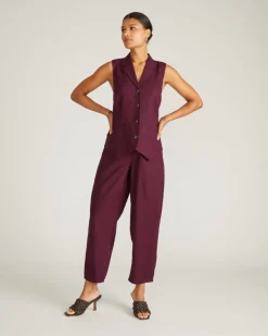 Universal Standard Lou Barrel Leg Linen Pants