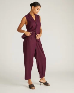 Universal Standard Lou Barrel Leg Linen Pants