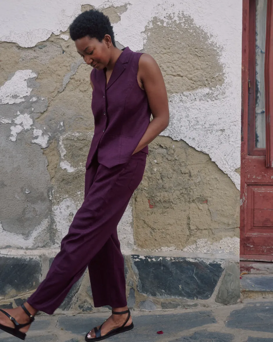Universal Standard Lou Barrel Leg Linen Pants