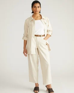 Universal Standard Lou Barrel Leg Linen Pants
