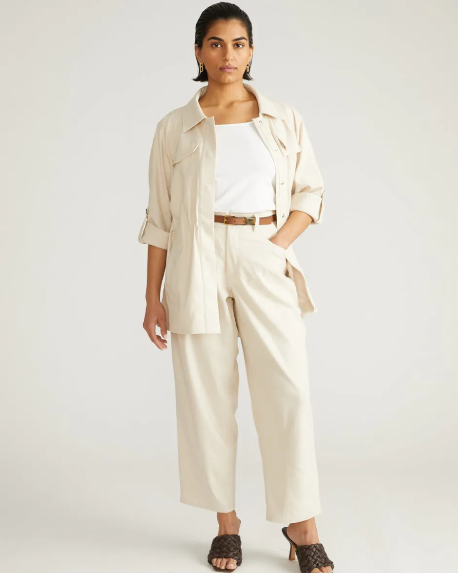 Universal Standard Lou Barrel Leg Linen Pants