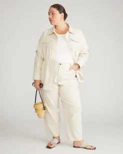 Universal Standard Lou Barrel Leg Linen Pants