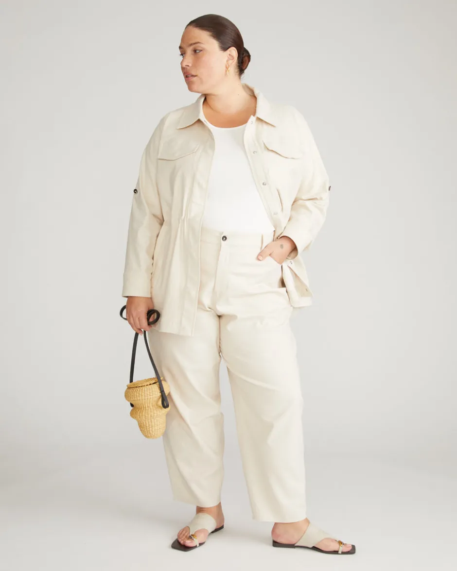 Universal Standard Lou Barrel Leg Linen Pants