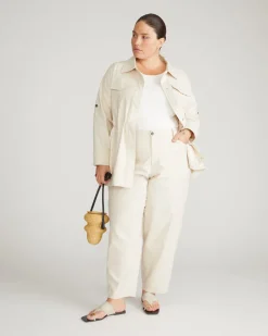 Universal Standard Lou Barrel Leg Linen Pants