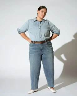 Universal Standard Lou High Rise Barrel Leg Jeans