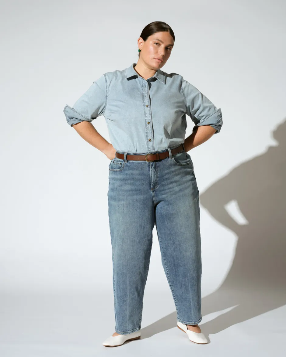 Universal Standard Lou High Rise Barrel Leg Jeans