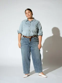 Universal Standard Lou High Rise Barrel Leg Jeans