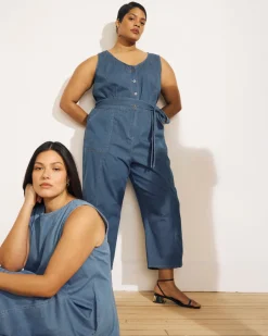 Universal Standard Matilda Cotton Chambray Jumpsuit