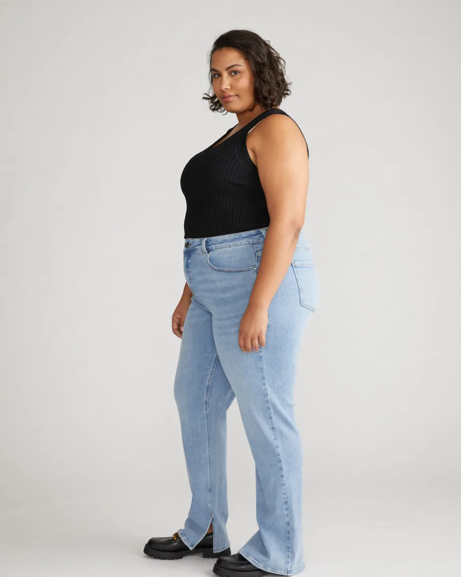 Universal Standard Mimi High Rise Split Hem Jeans 33 Inch