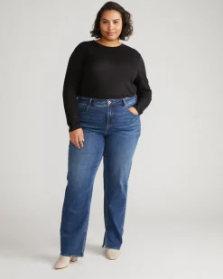 Universal Standard Mimi High Rise Split Hem Jeans 33 Inch
