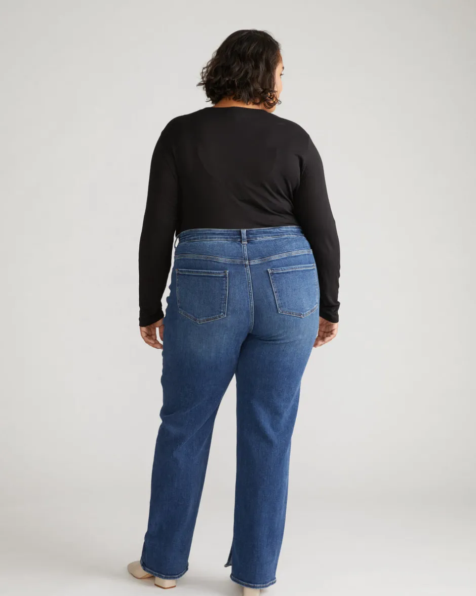 Universal Standard Mimi High Rise Split Hem Jeans 33 Inch