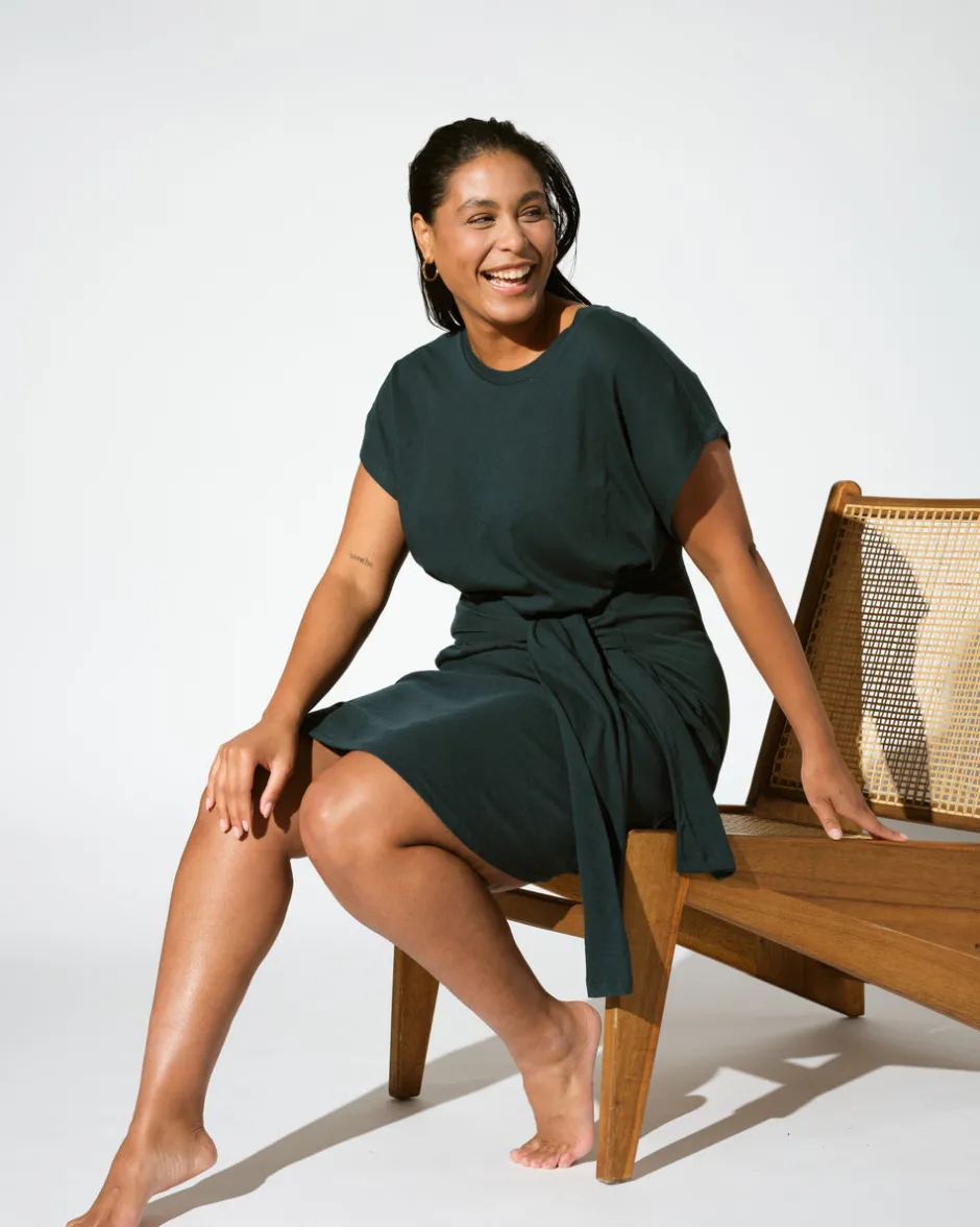 Universal Standard Misa Linen Jersey Tie Dress