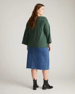 Universal Standard Montauk Breton Stripe Bell Sleeve Top