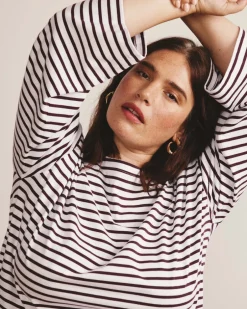 Universal Standard Montauk Breton Stripe Bell Sleeve Top