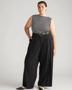 Universal Standard Noyack Breton Stripe Boatneck Tank