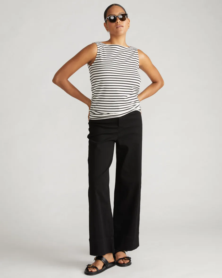 Universal Standard Noyack Breton Stripe Boatneck Tank