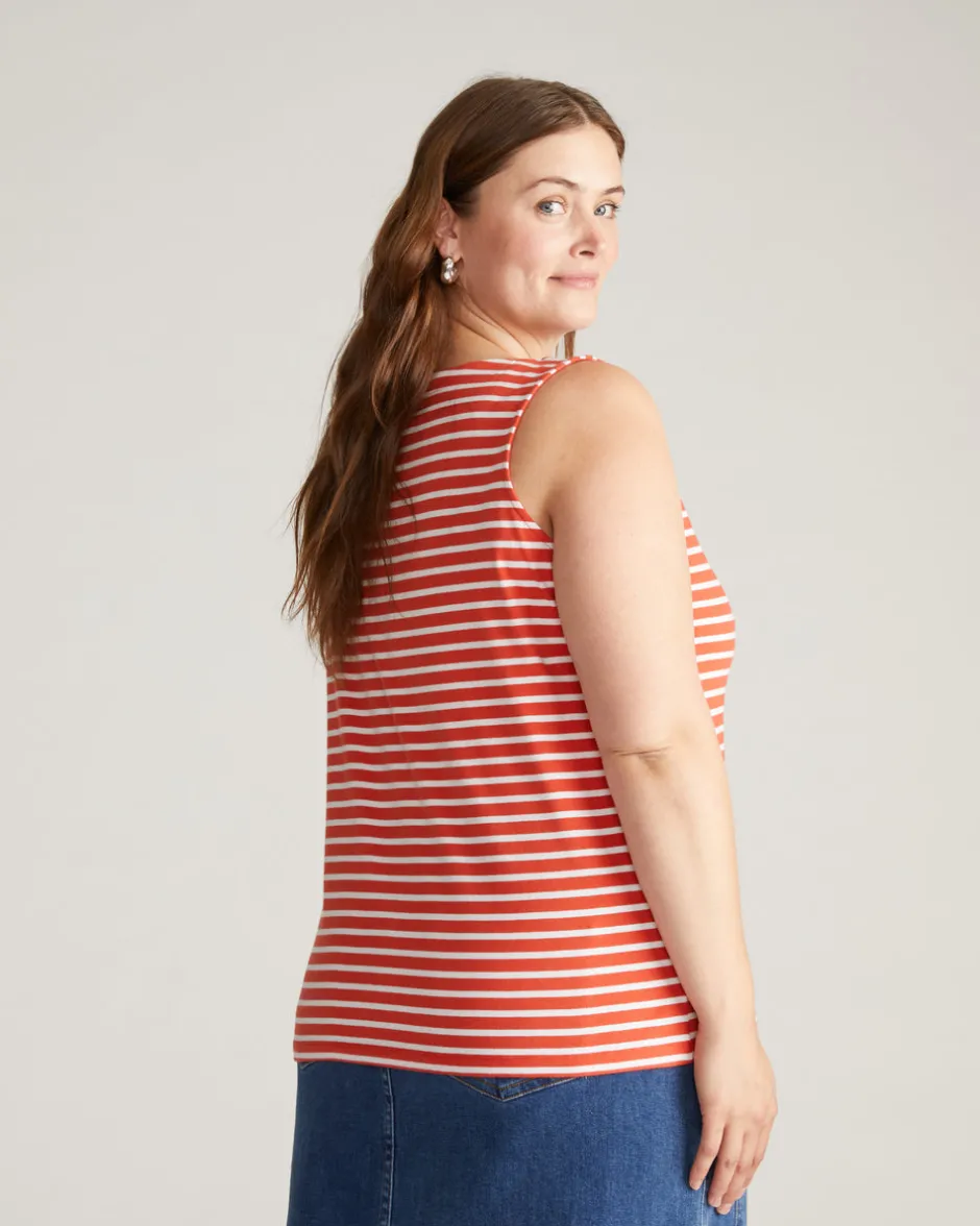 Universal Standard Noyack Breton Stripe Boatneck Tank
