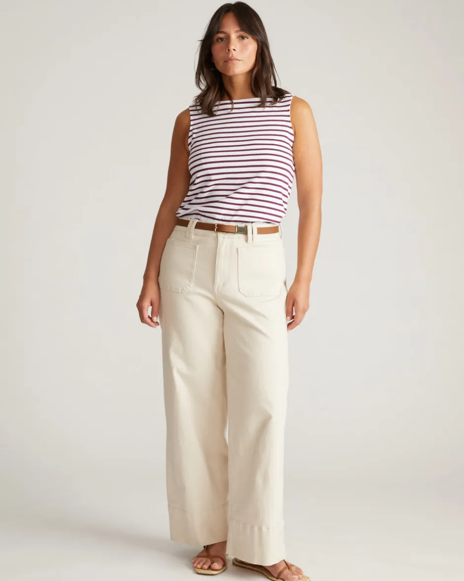 Universal Standard Noyack Breton Stripe Boatneck Tank