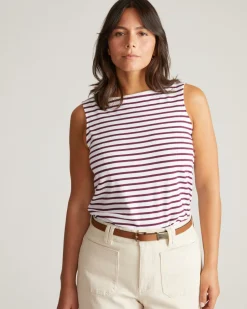 Universal Standard Noyack Breton Stripe Boatneck Tank