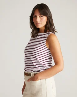 Universal Standard Noyack Breton Stripe Boatneck Tank