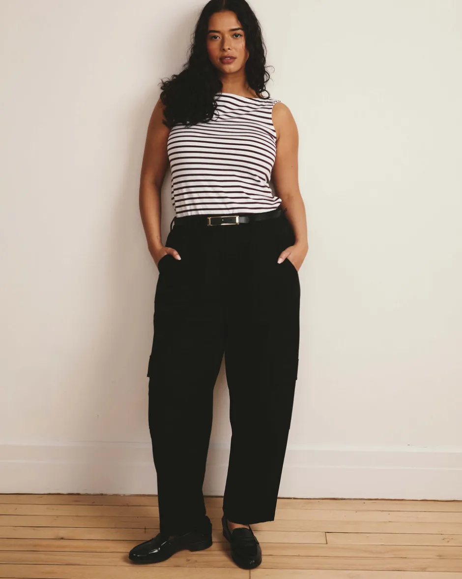 Universal Standard Noyack Breton Stripe Boatneck Tank