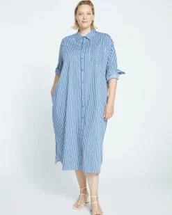 Universal Standard Odeon Stretch Poplin Shirtdress